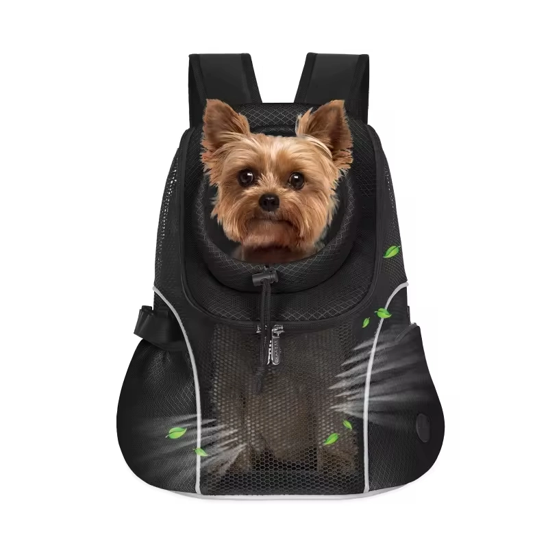 Promotional Breathable Mesh Pet Backpack with Safety Belt Small Dogs Pet Backpack