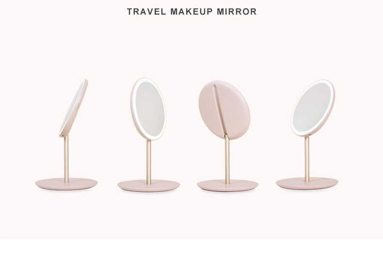 LED Folding Travel for Business Portable Charging Accompanying Boarding Makeup Mirror