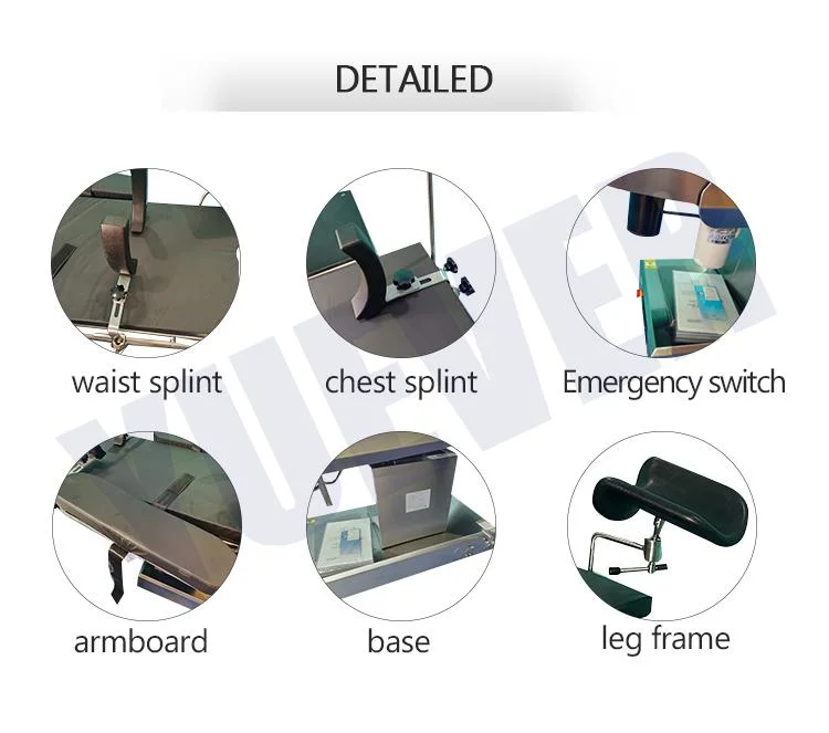 Yuever Medical Low Price Stainless Steel Base Orthopedic Medical Electrical Operating Table for Ot Room