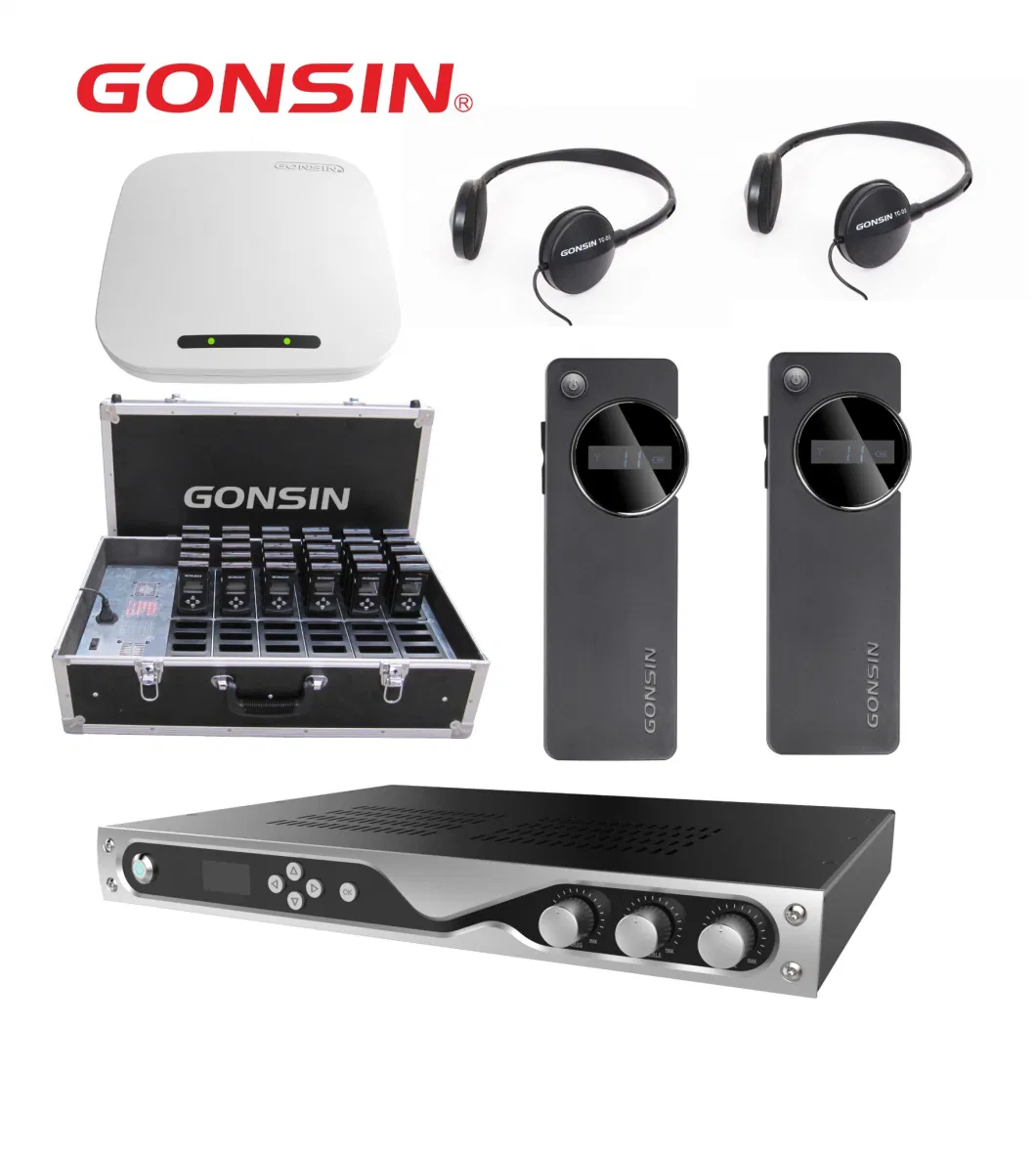 Gonsin Interpreting Conference System Simultaneous Interpreter Audio CD Level Sound Headphones-Interpreters Portable Equipment