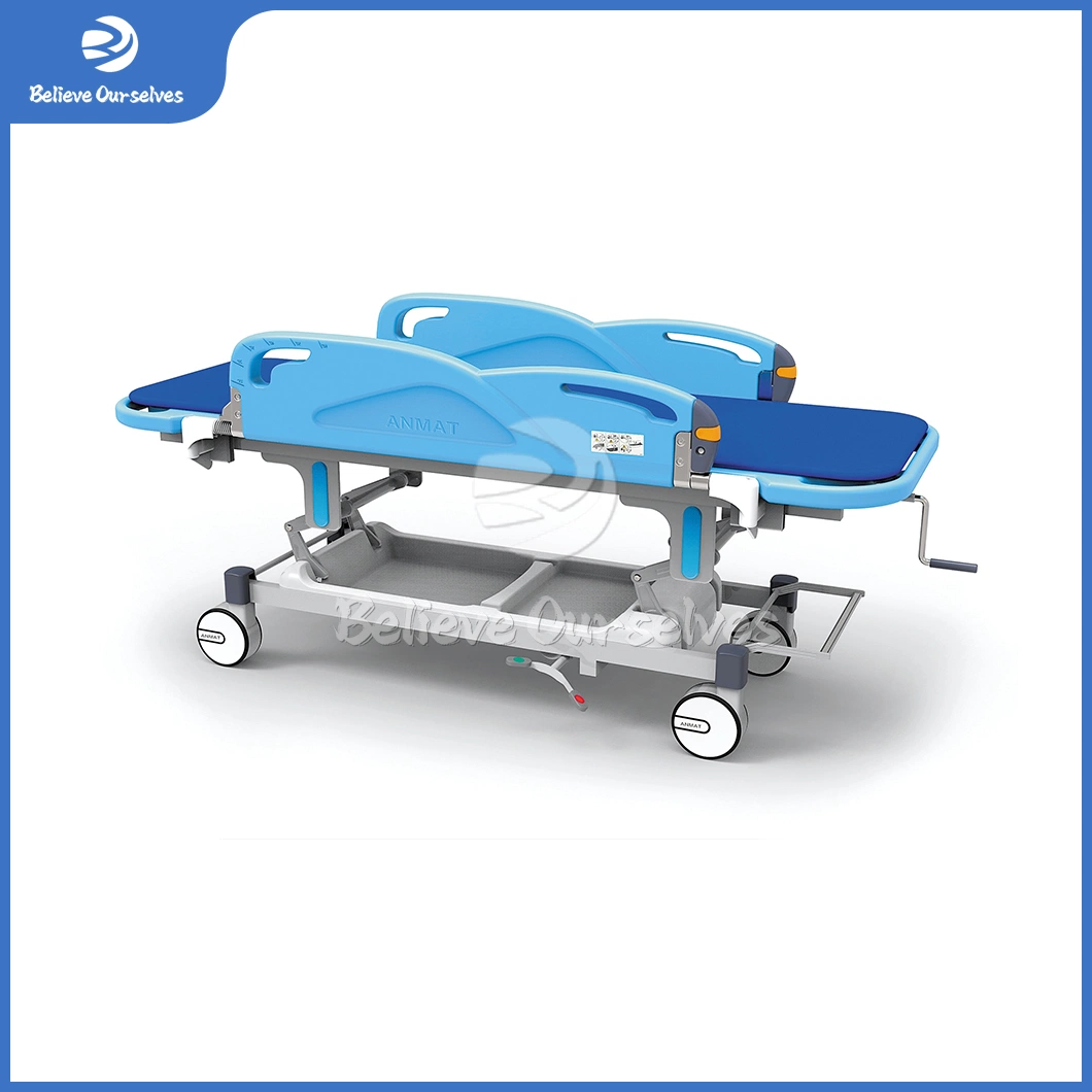 Huaren Medical Stretcher Trolley Factory Stretcher Ambulance Transport China Hr-Z01 Transport Trolley Stretcher