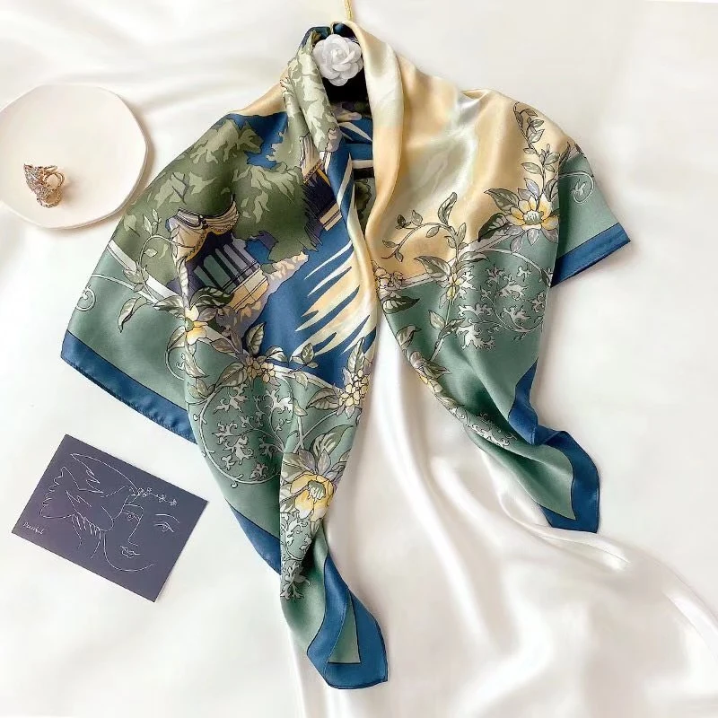 Shanghai Directly Sale Silk Scarf Shawl Apparel Accessories for Summer and Winter