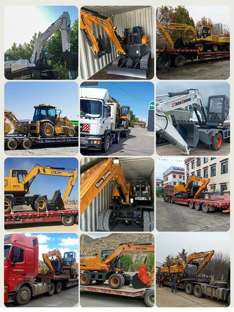 Factory Supply Directly China Brand 6 Ton 8ton Hydraulic Backhoe Loader Mini Wheel Loader Digger for Sale