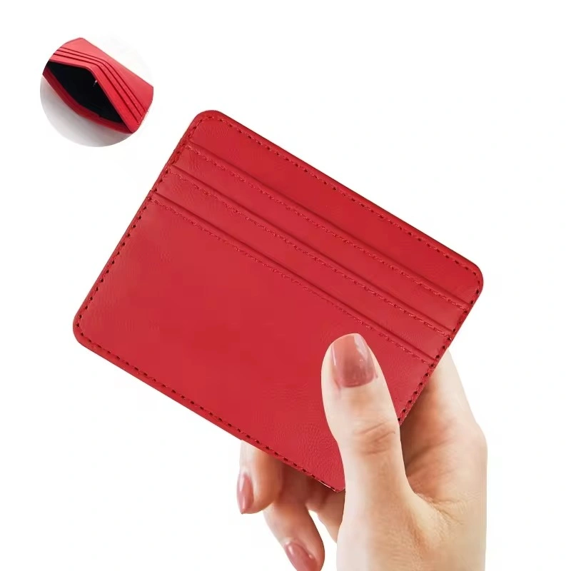 Promotional Custom Logo Cardholder Wholesale Business PU Leather ID Credit Card Holder