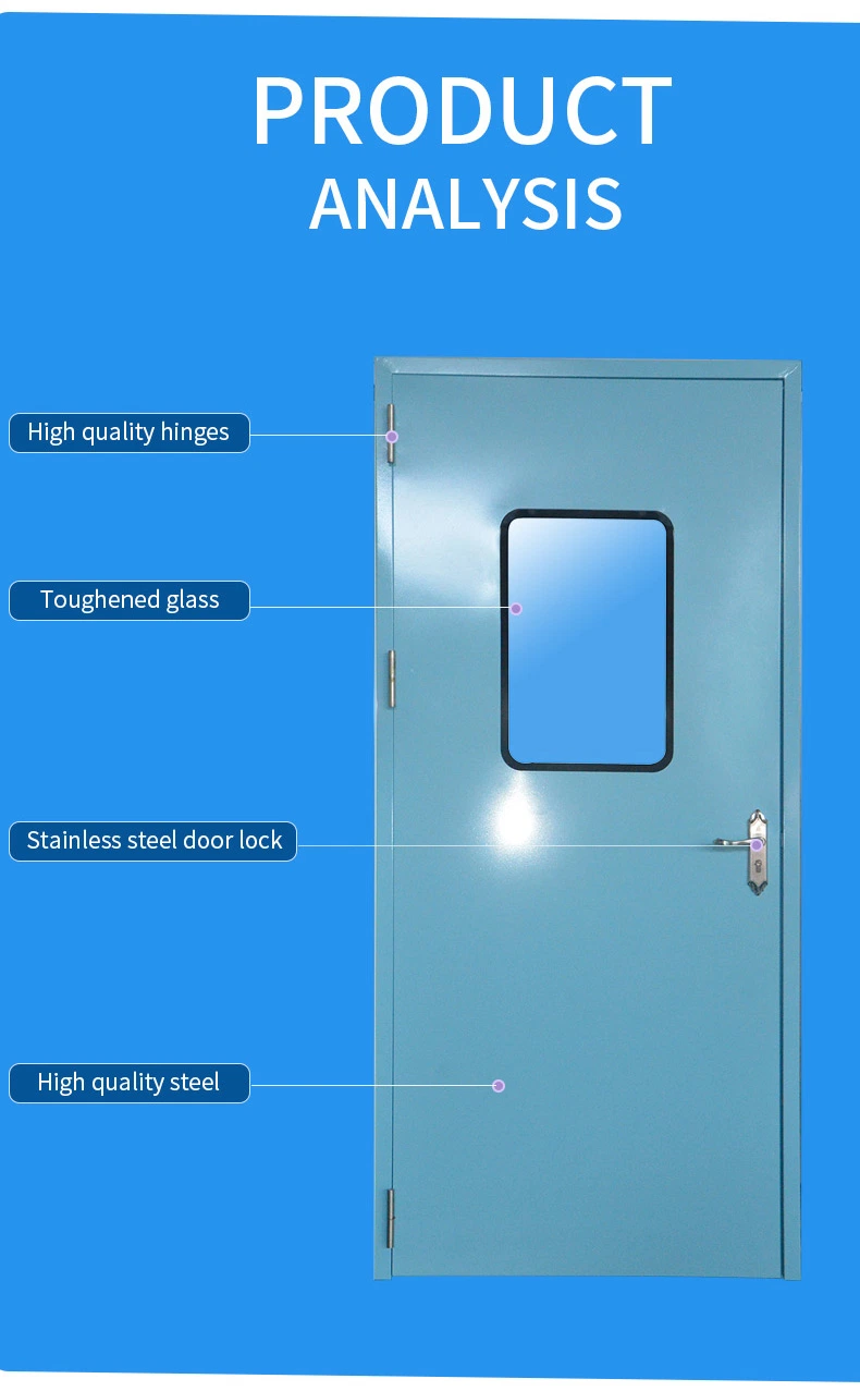 Medical Airtight Door Hospital Operating Room Beauty Salon Dust-Free Workshop Electric Door Foot Sensor Translation Door