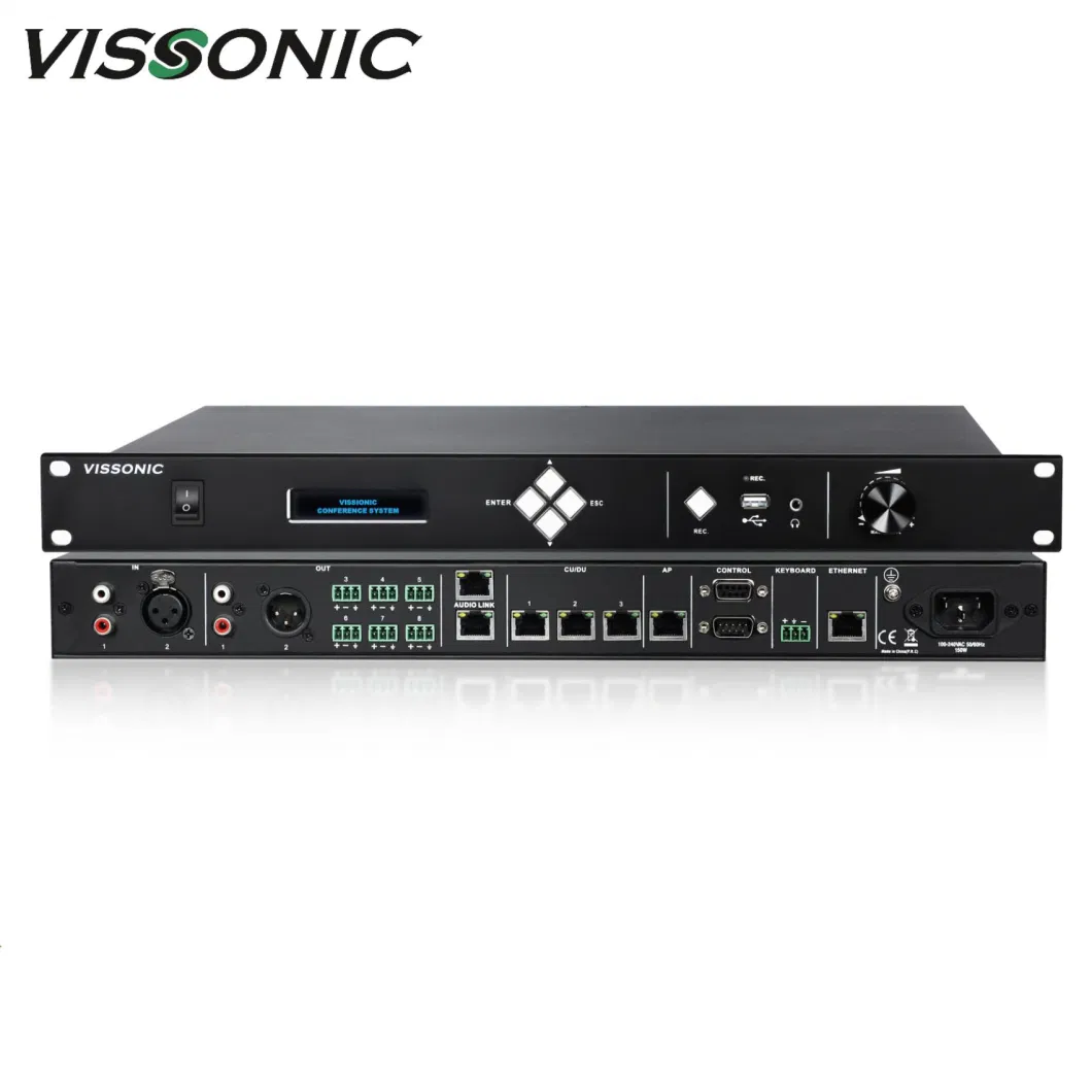 Full Digital Network Array Conference System Controller Audio/Video Conference Processor