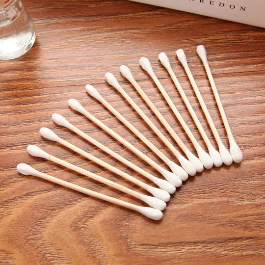 100 Full Number of Double-Head Baby Removing Cosmetic Pointed Cotton Swabs