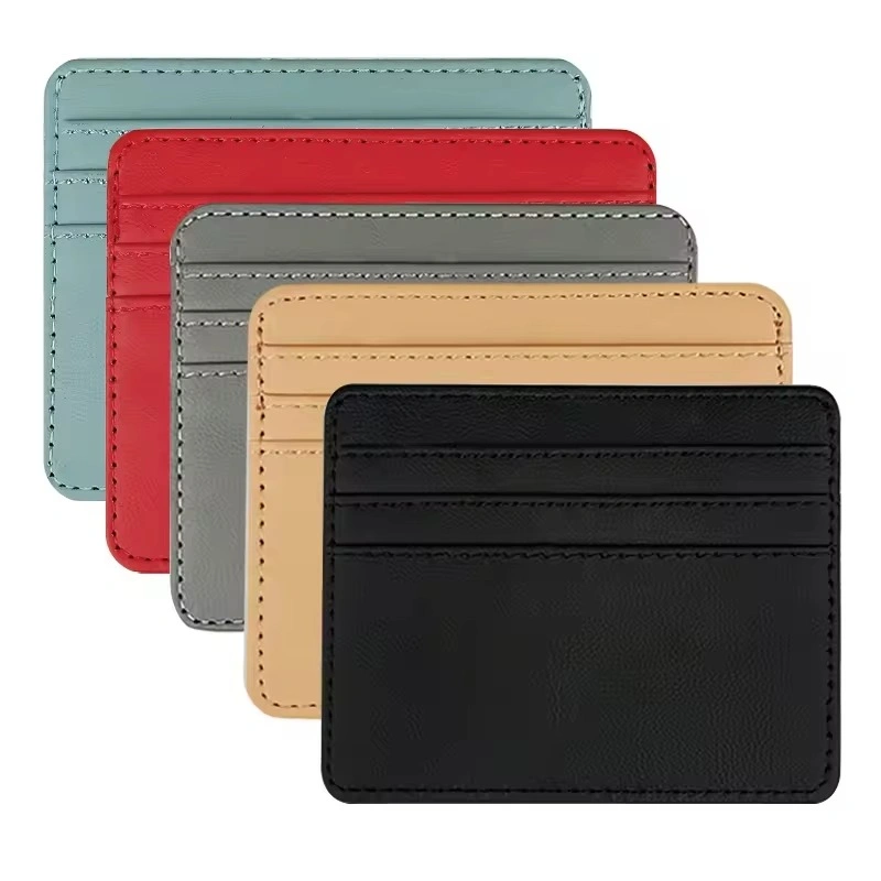 Promotional Custom Logo Cardholder Wholesale Business PU Leather ID Credit Card Holder