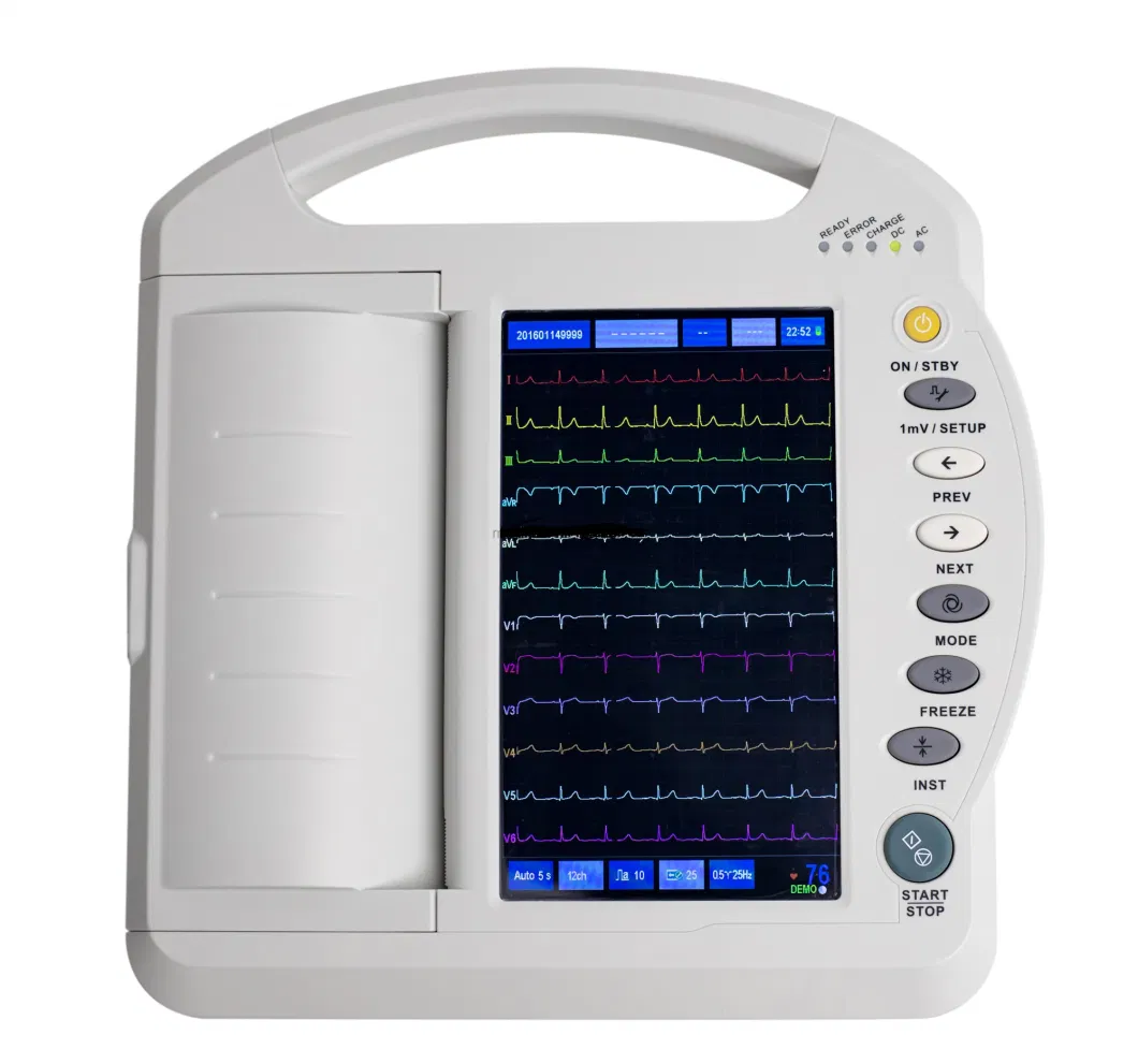 12 Channel with Color Screen Portable Monitor Single 12 Channels ECG