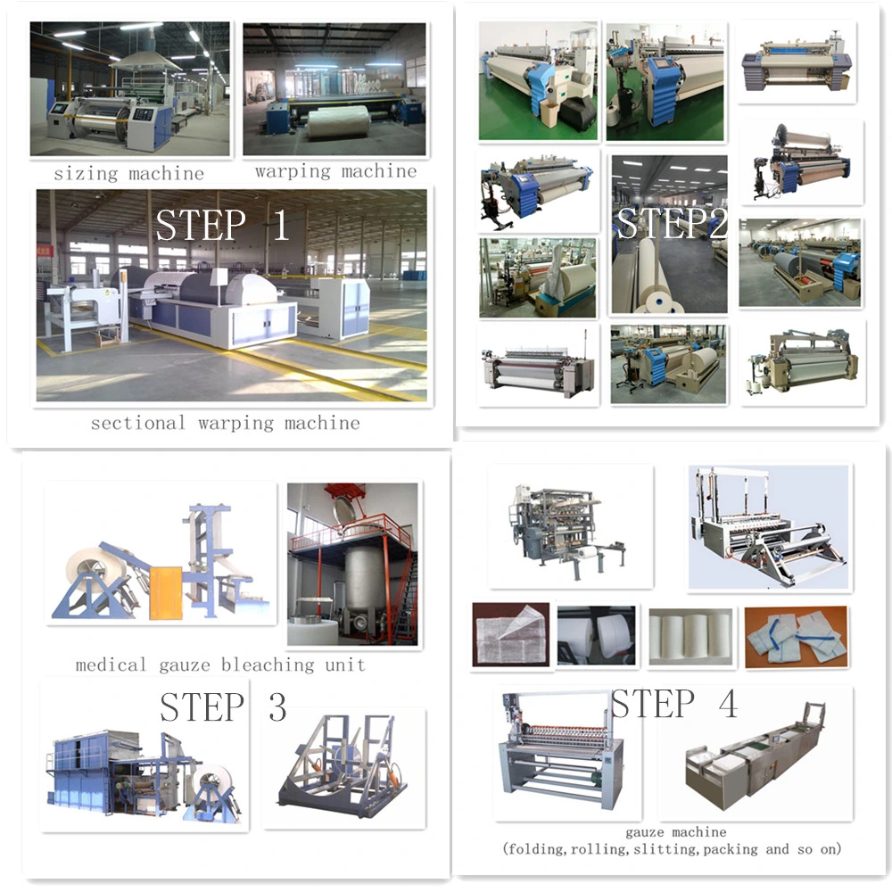 Medical Gauze Rolling Warping Bleaching Machine Whole Production Line