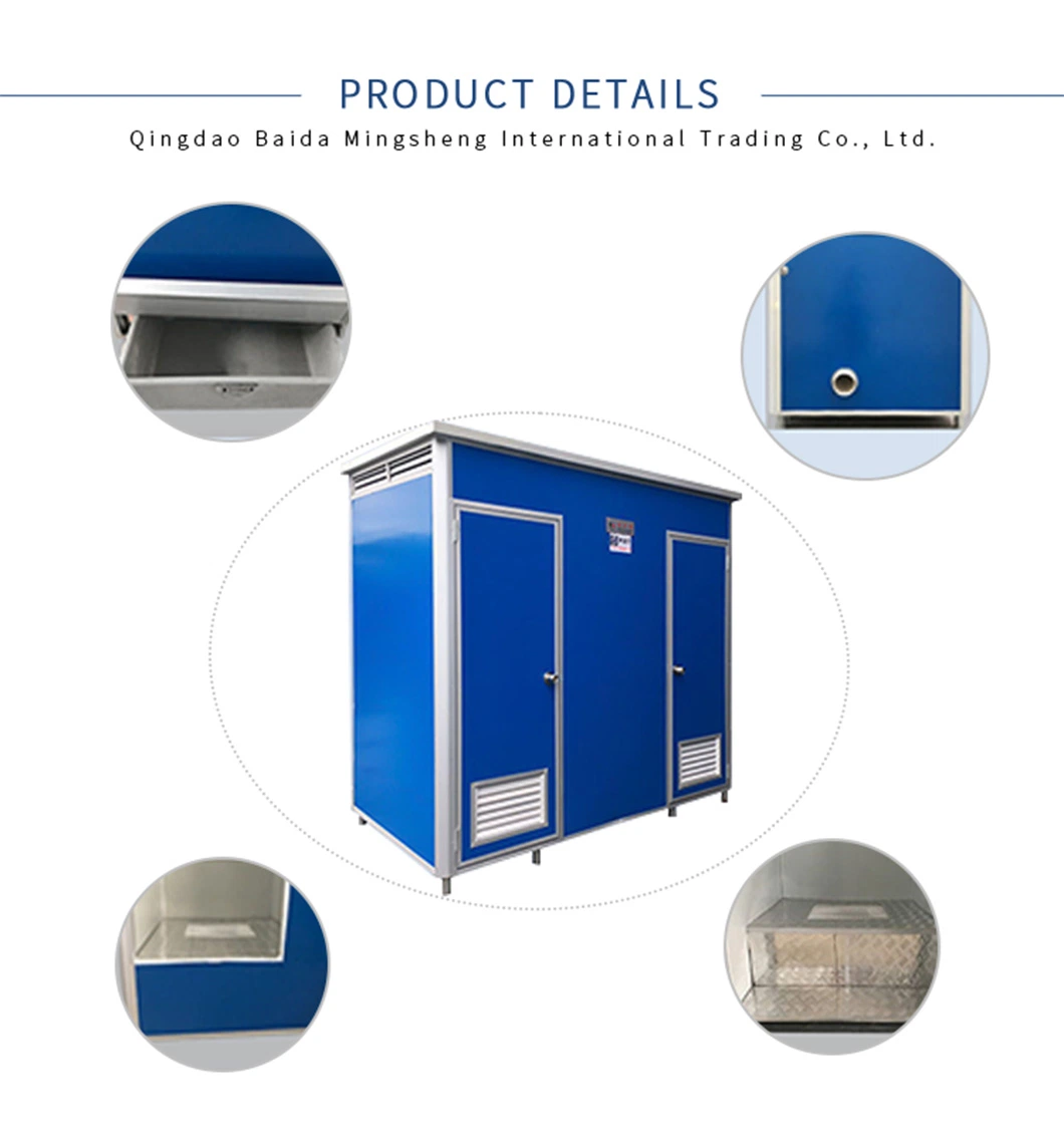 Low Cost Prefab Container Prefabricated House Portable Toilet Hire for Building Site