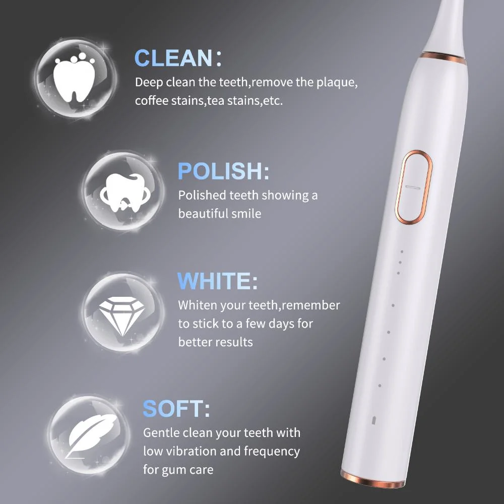 Adult Automatic Whitening Rechargeable Customized Prevent Sanitizer Sonic Electric Toothbrush