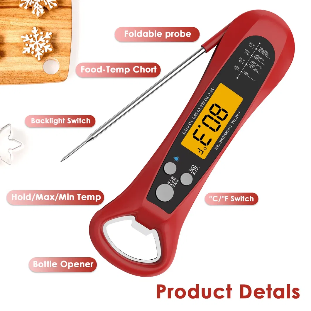 Instant Read Meat Thermometer Cooking Fast Precise Digital Food Thermometer