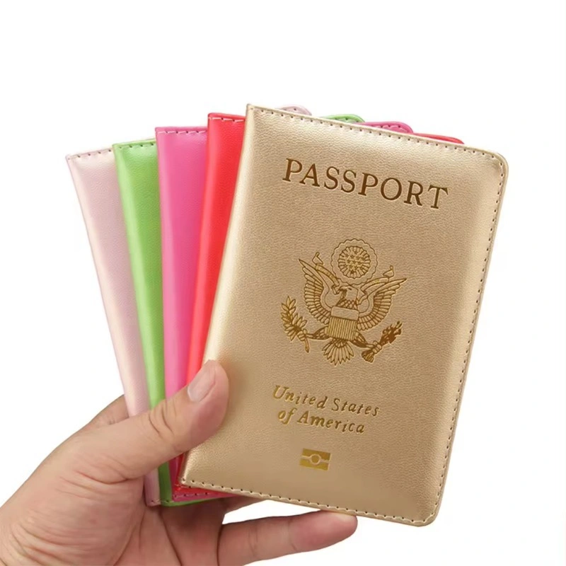 Promotional Wholesale PU Leather Card Holder Wallet Case Passport Holder