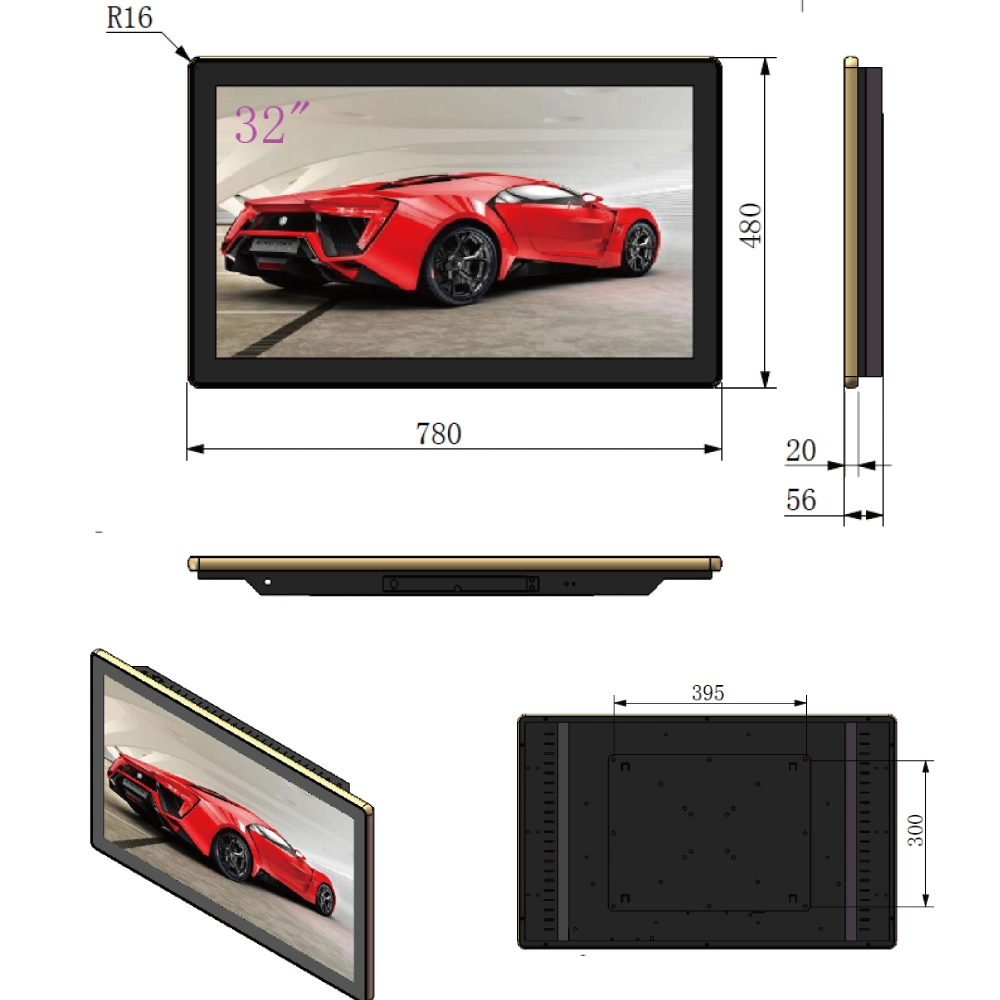 32inch Indoor Digital Advertisement LCD Screen for Cinema