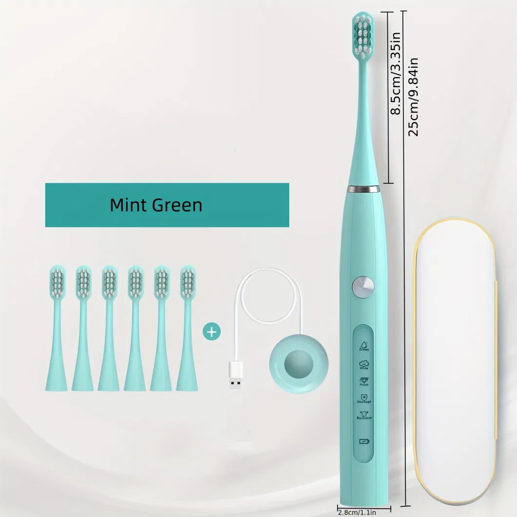 Rechargeable Waterproof USB Charging Automatic Silicone Electric Toothbrush