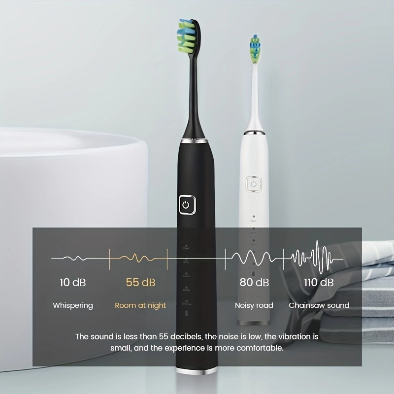 Premium Sonic Electric Toothbrush for Adults - 8 Brush Heads Ipx7 Waterproof &amp; Travel Case