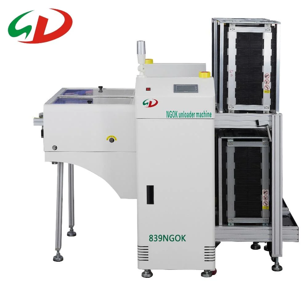 Touch Screen Display Operation High Efficient SMT Ng/Ok PCB Unloade Dual PCB Magazineng/Ok PCB Unloader