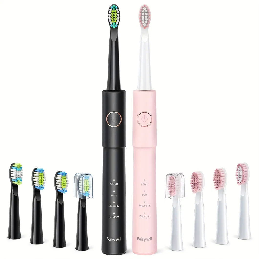 Fairywill Dual Electric Rechageable Automatic USB Charging Toothbrush