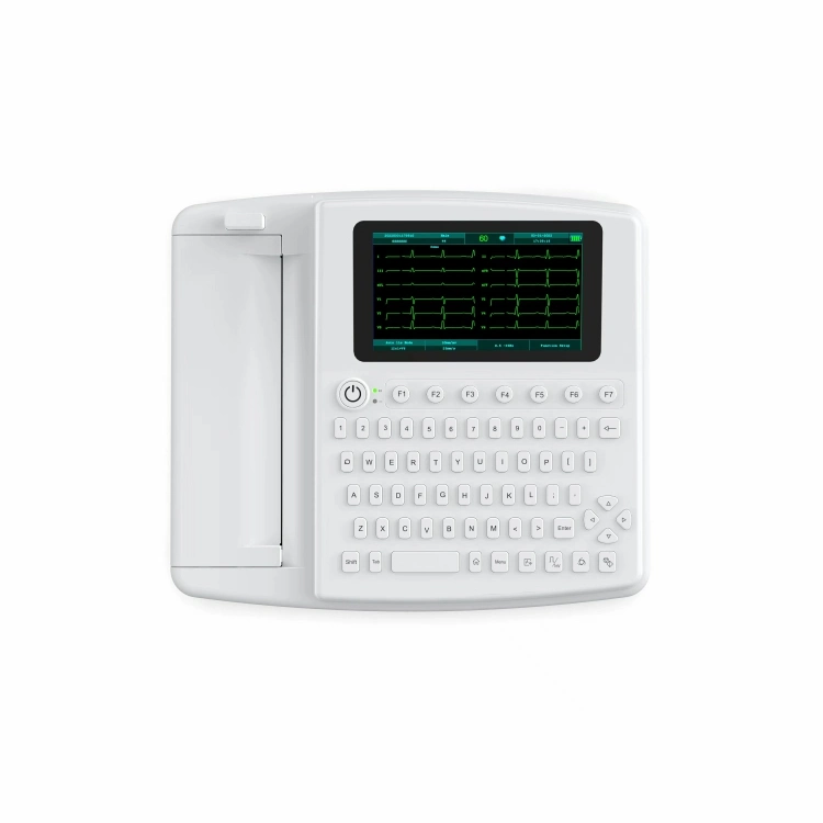 Touch Screen Portable 12 Channel Professional ECG/Electrocardiograph Machine