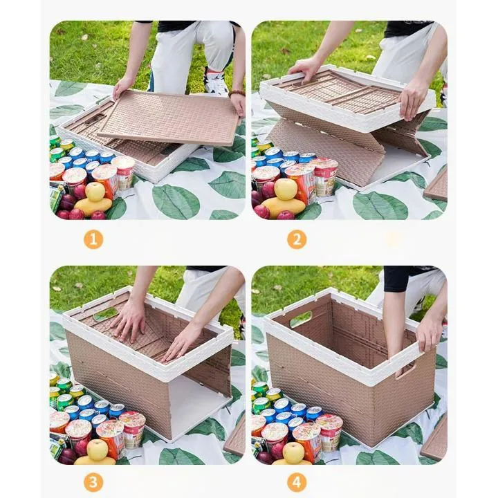 Wholesale Price PP Rattan High Load Bearing Foldable Camping Storage Box