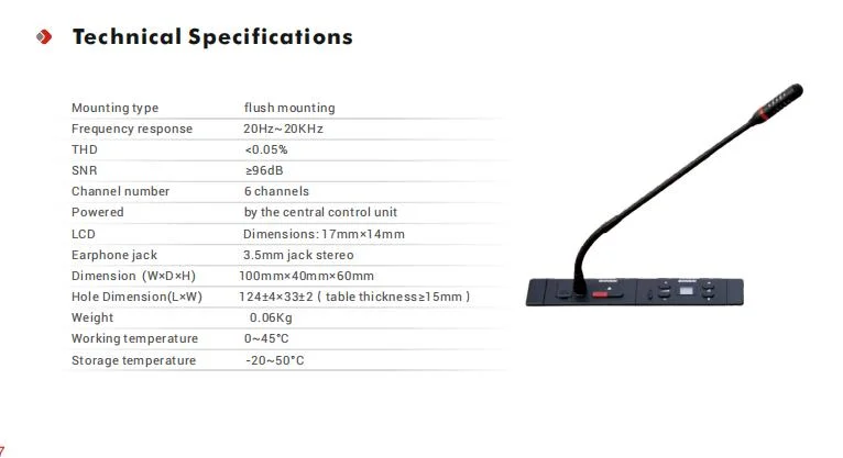 Conference System Loudspeaker Discussion System with 6 Channels Languages Conference Interpretation and Electronic Voting System