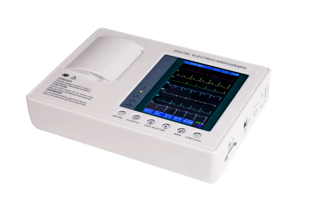 Wholesale Price 6 Channel Portable Electronic ECG EKG Machine for Hospital and Clinic