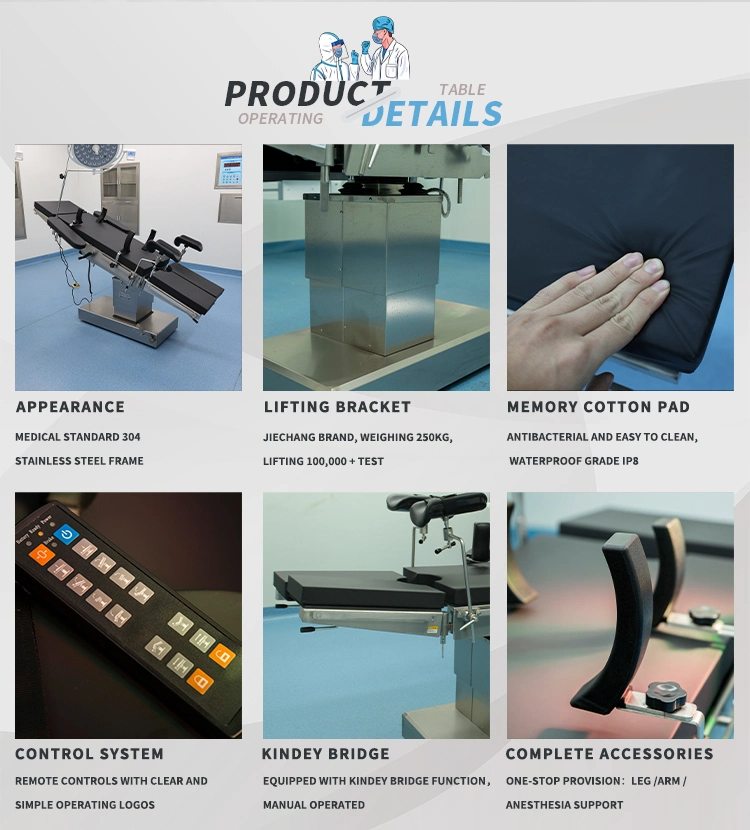 Adjustable Integrated Operating Table in Hospital Operating Room Surgical Table with Translation Function