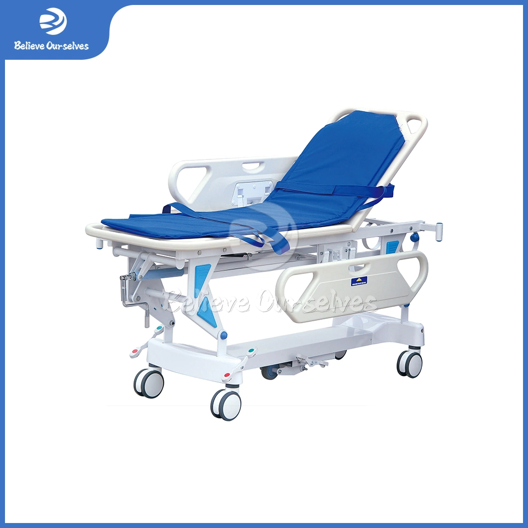 Huaren China Hydraulic Transport Stretcher Patient Transfer Stretcher Trolley China Hr-Z01 Emergency Stretcher