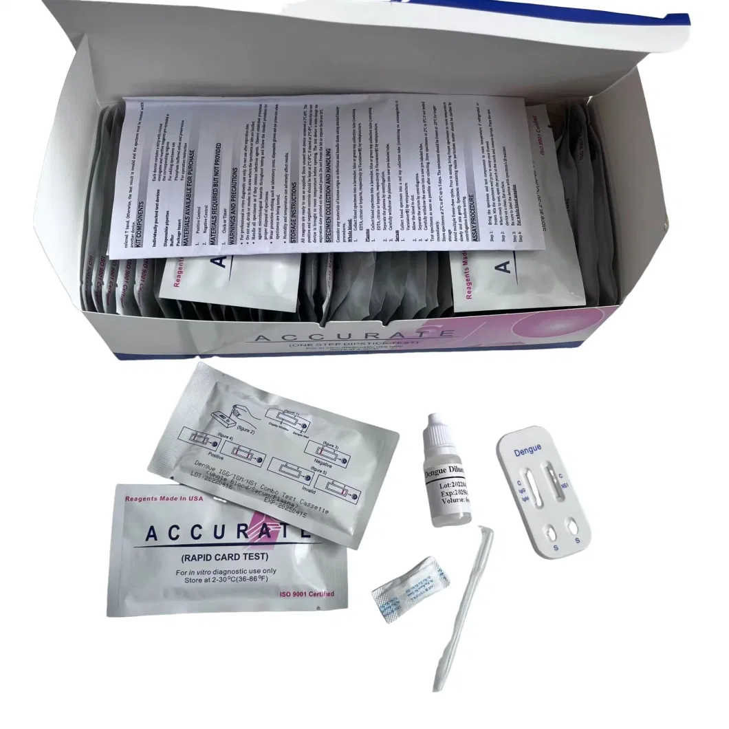 Diagnostic Rapid Test Kits Dengue Igg/Igm/Ns1 Combo Medical Device for Home