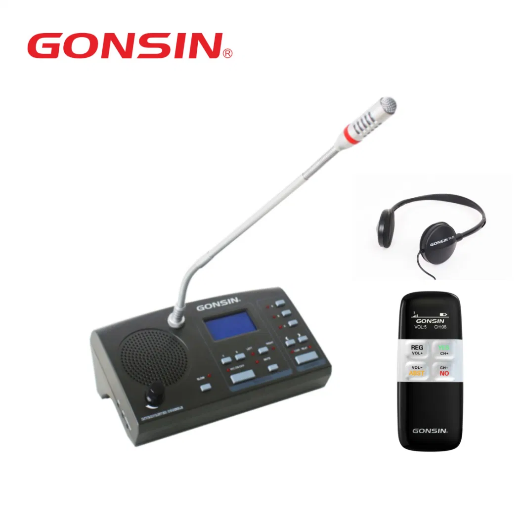 Gonsin Simultaneous Conference Wireless Simultaneous Interpret Simultaneous Translation Device with Microphone System Translate