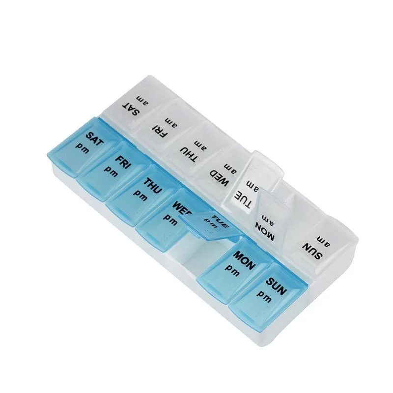 7 Day Pill Box Large Compartments Moisture-Proof Pill Case Medication Reminder