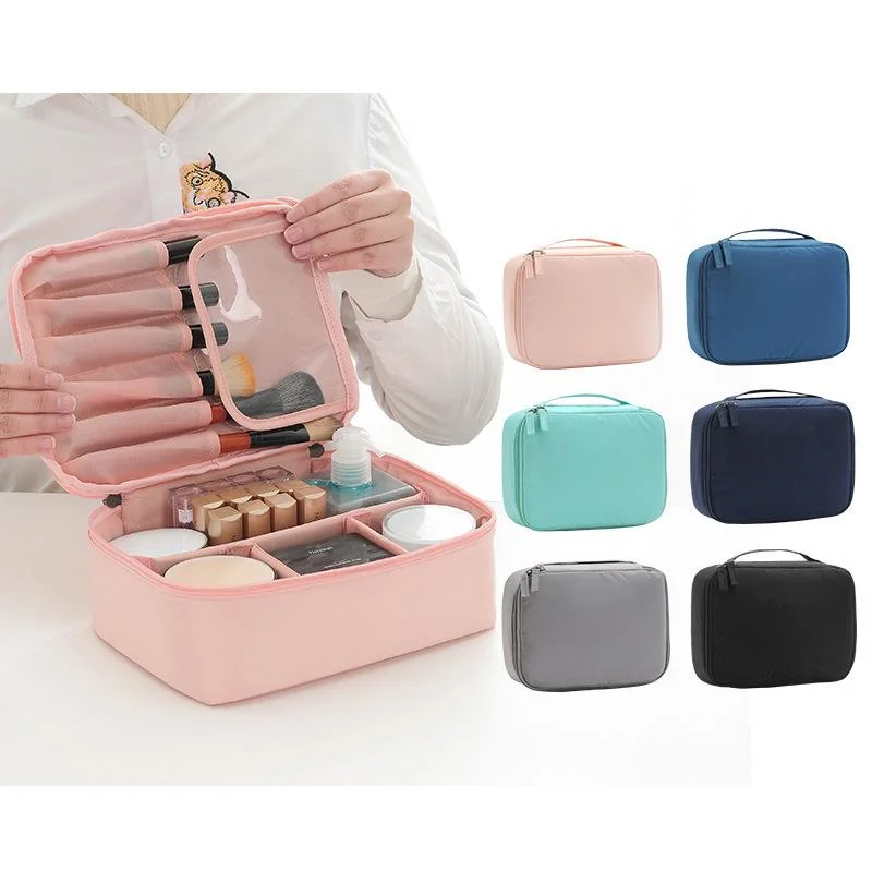 PU Leather Washable Waterproof Cosmetic Makeup Bag for Girl Women