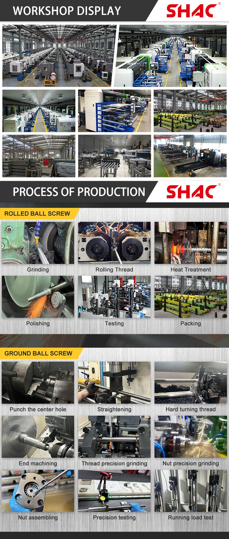 Shac Automation System Linear Guide Precision Linear Way Ball Screw Set