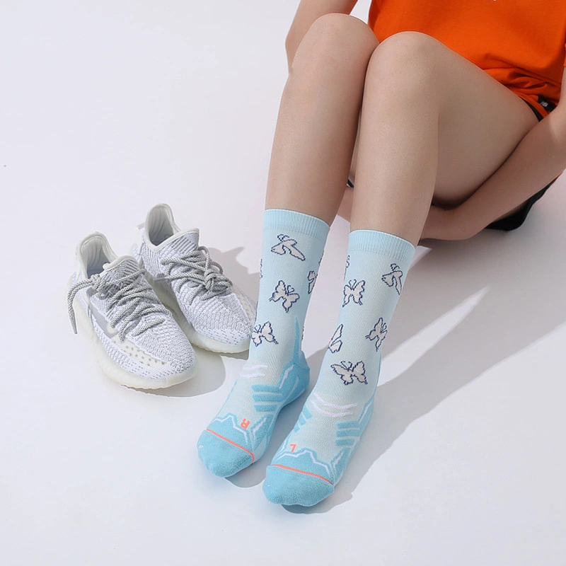 Gym Street Wear Sport Stocking School Children Custom Manufacturer Circulation Nursetravel Cycling Luminous Night Running Medical Cotton Women Sock