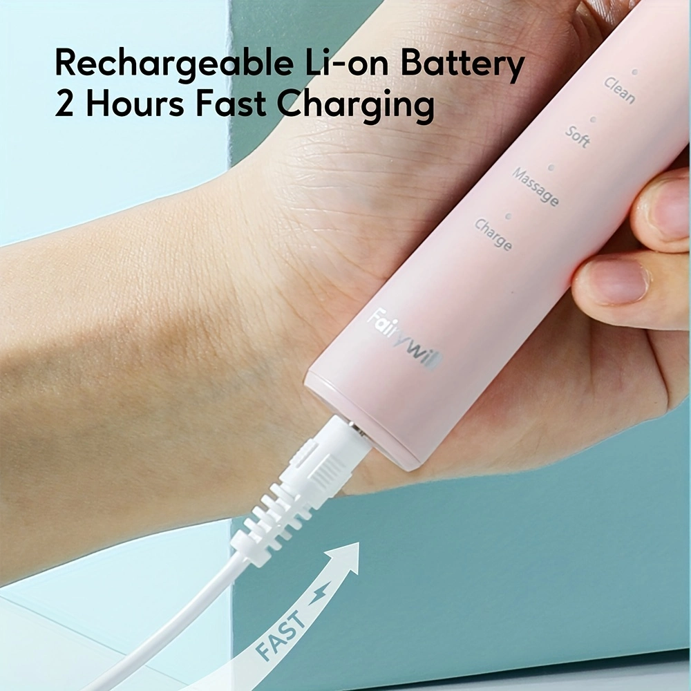 Fairywill Dual Electric Rechageable Automatic USB Charging Toothbrush