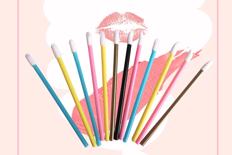 Flocking Head Red Eye Shadow Beauty Tool Disposable Lip Brush