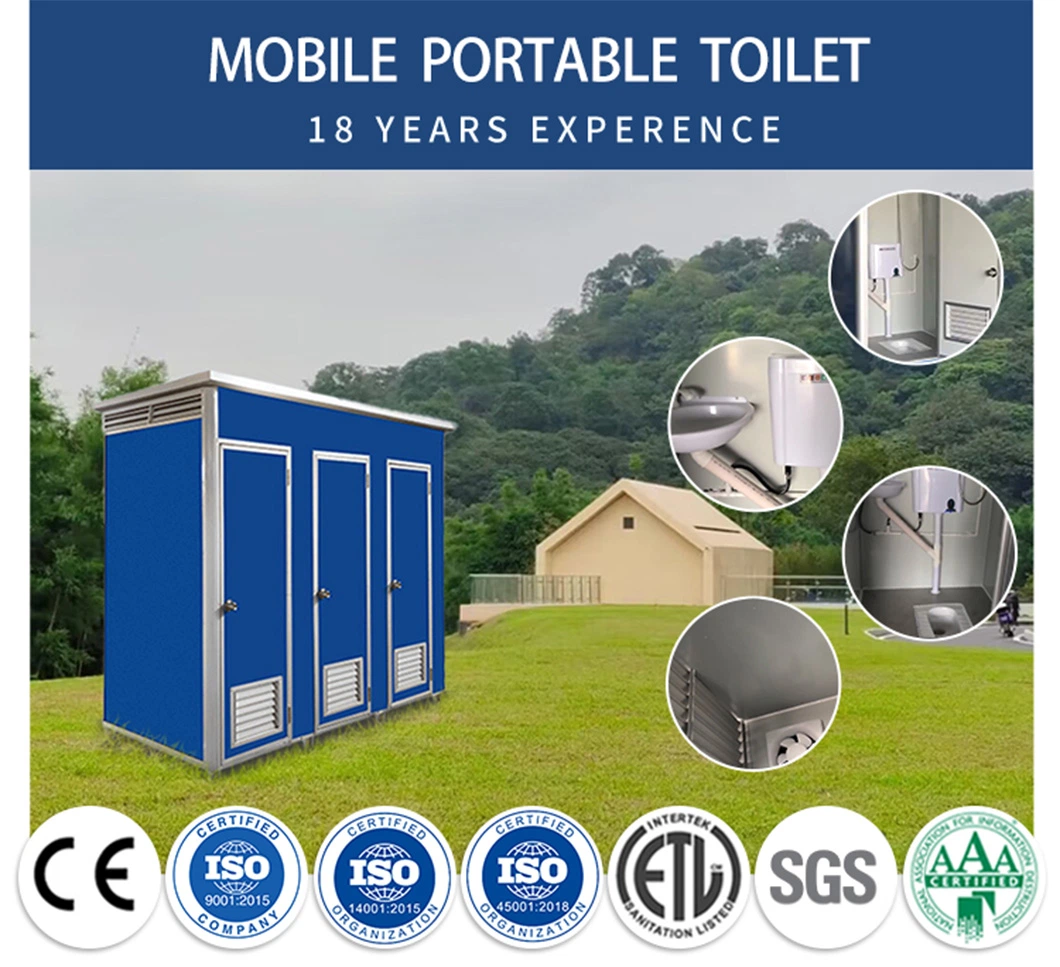 Low Cost Prefab Container Prefabricated House Portable Toilet Hire for Building Site