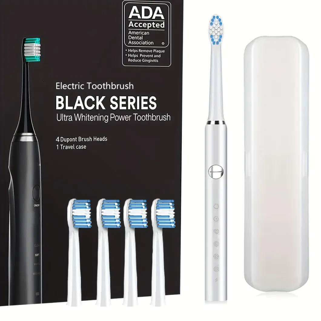 Rechargeable 2 Minute Smart Timer Automatic Silicone Electric Toothbrush