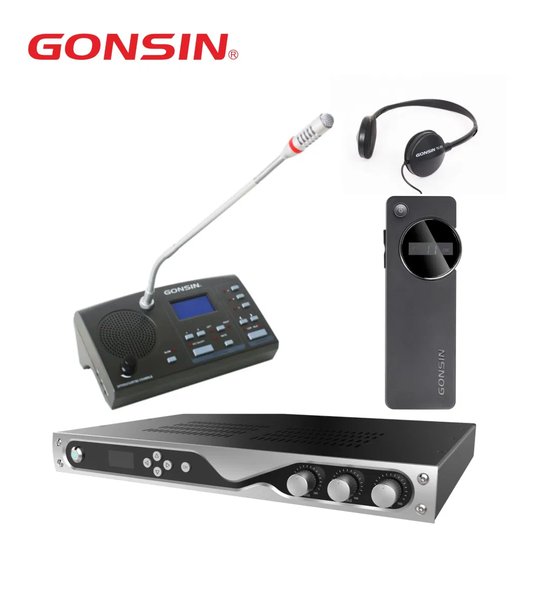 Gonsin Simultaneous Conference Wireless Simultaneous Interpret Simultaneous Translation Device with Microphone System Translate