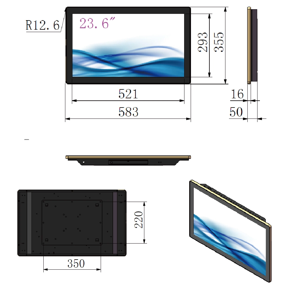 23.8 Inch Ultra Wide Sharp LCD Display Panel for Bars