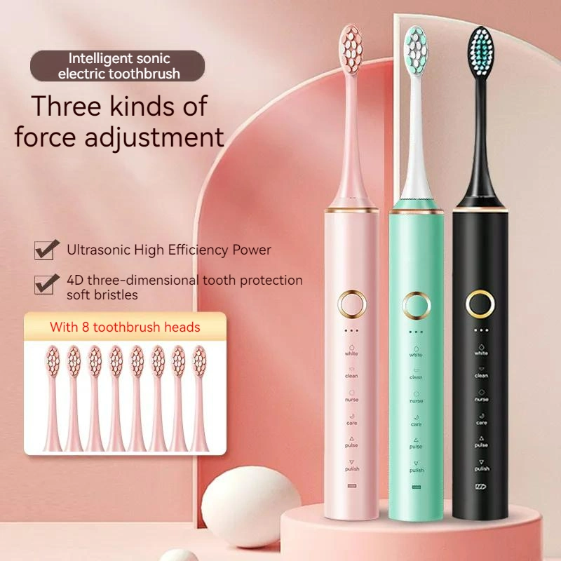 Travel Case Brush Heads Wireless Fast Charging Long Lasting Sonic Electric Toothbrush