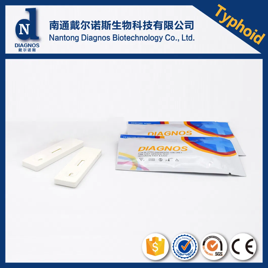 One Step Typhoid Test Medical Device Rapid Test Cards Wb/Serum/Plasma