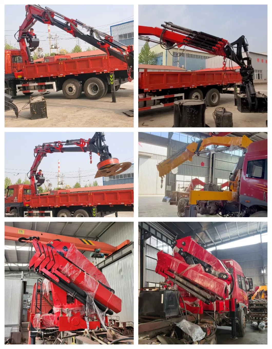 Factory Direct Sale 3.2tons 4tons 5tons Folding Hdyraulic Boom Truck Mounted Crane with Remote Control