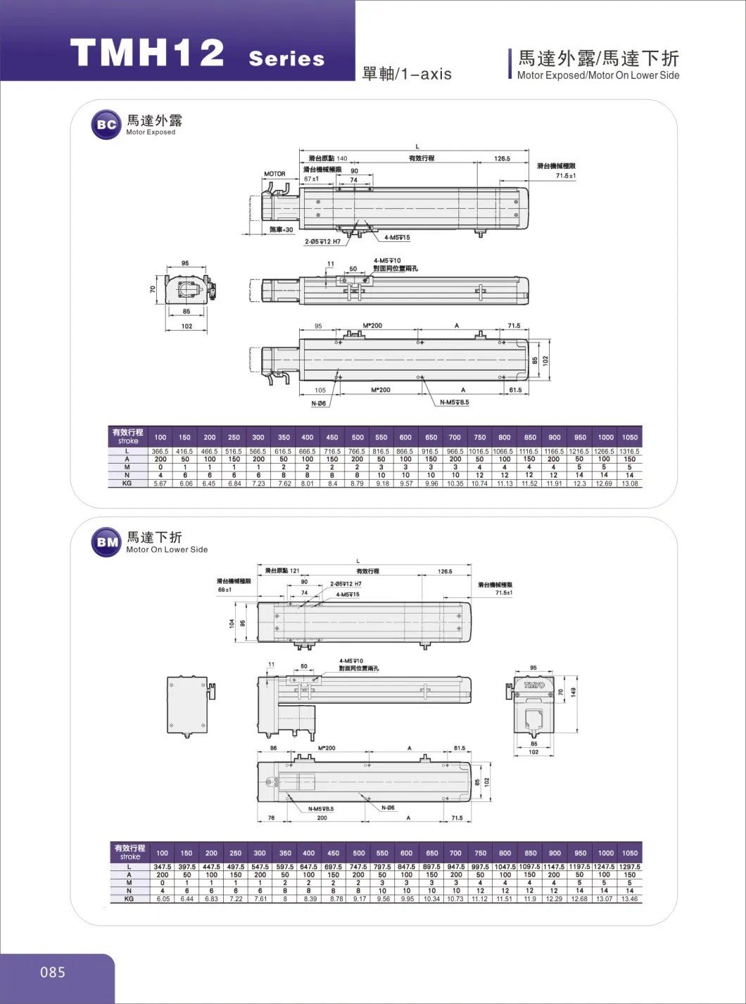 0.01mm Motorized Linear Translation Stage and Slides Tmh12