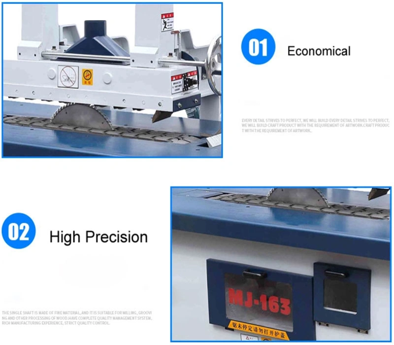 Mj162 Wood Working Automatic Feeding High Precision Straight Line Rip Saw Machine Single Rip Saw