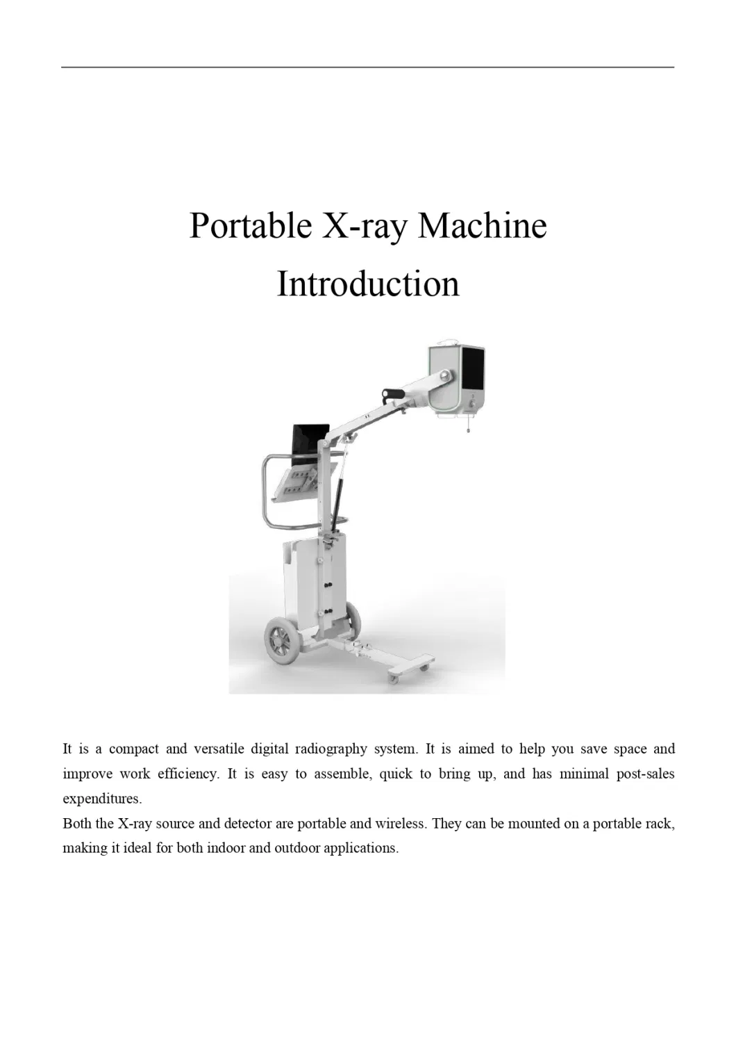 Mobile X-ray Equipment Professional Manufacturer Foinoe Hospital Equipment Digital Radiography System Medical Mobile Dr