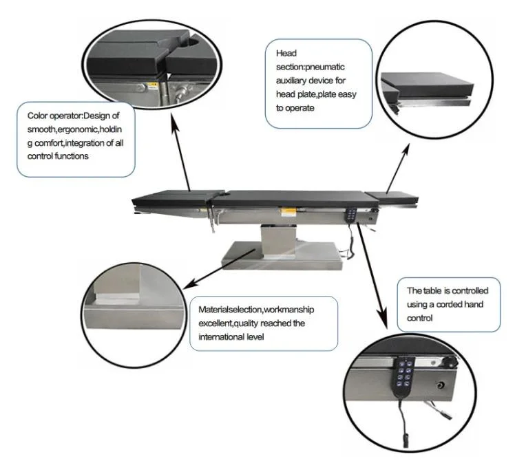 Hospital Equipment X-ray Imaging Urology Surgical Operation Table Electric Hydraulic Carbon Fiber