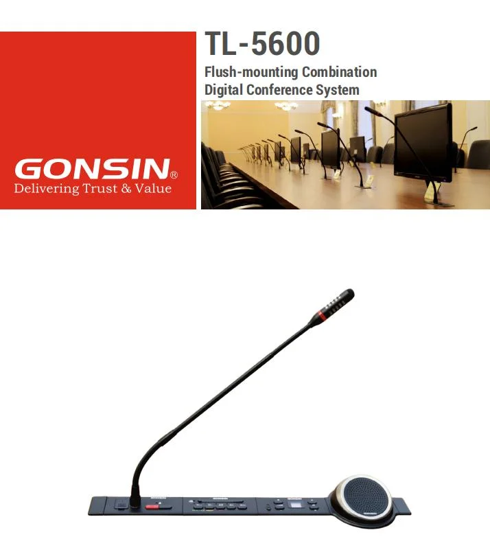 Conference System Loudspeaker Discussion System with 6 Channels Languages Conference Interpretation and Electronic Voting System