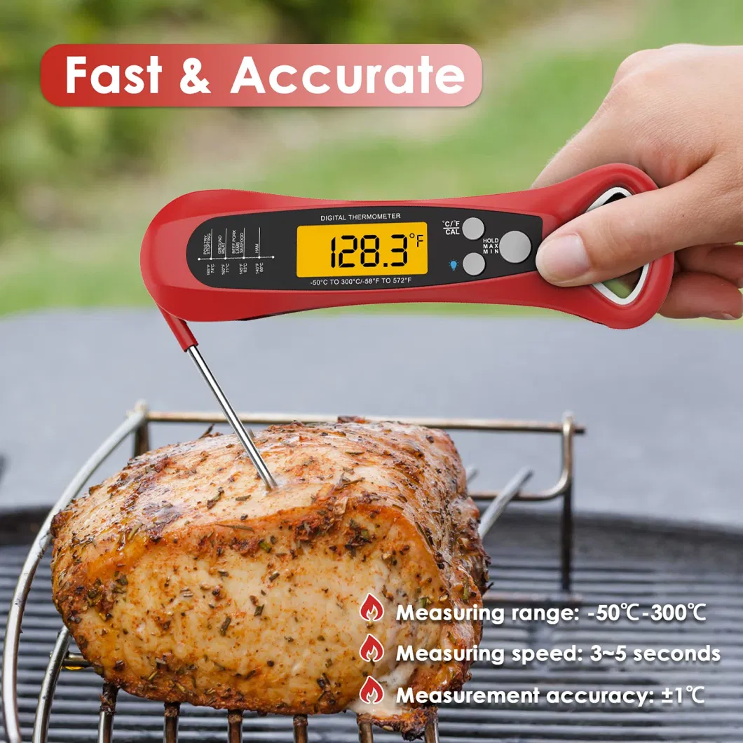 Instant Read Meat Thermometer Cooking Fast Precise Digital Food Thermometer